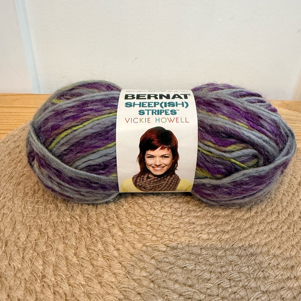 10/$25 • Bernat Sheep(ish) Stripes by Vickie Howell Yarn - Punk(ish)